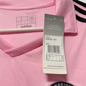 adidas Pink Athletic Jersey Messi Soccer